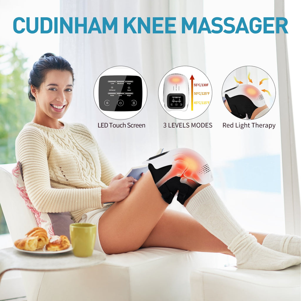 NOLAZA Knee Massager with Heat, Cordless 3 Heating & 3 Vibration Modes