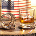 250 Years of Freedom Liberty with United States Capitol Engraved Whiskey Glass