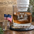 250 Years of Freedom Liberty with United States Capitol Engraved Whiskey Glass